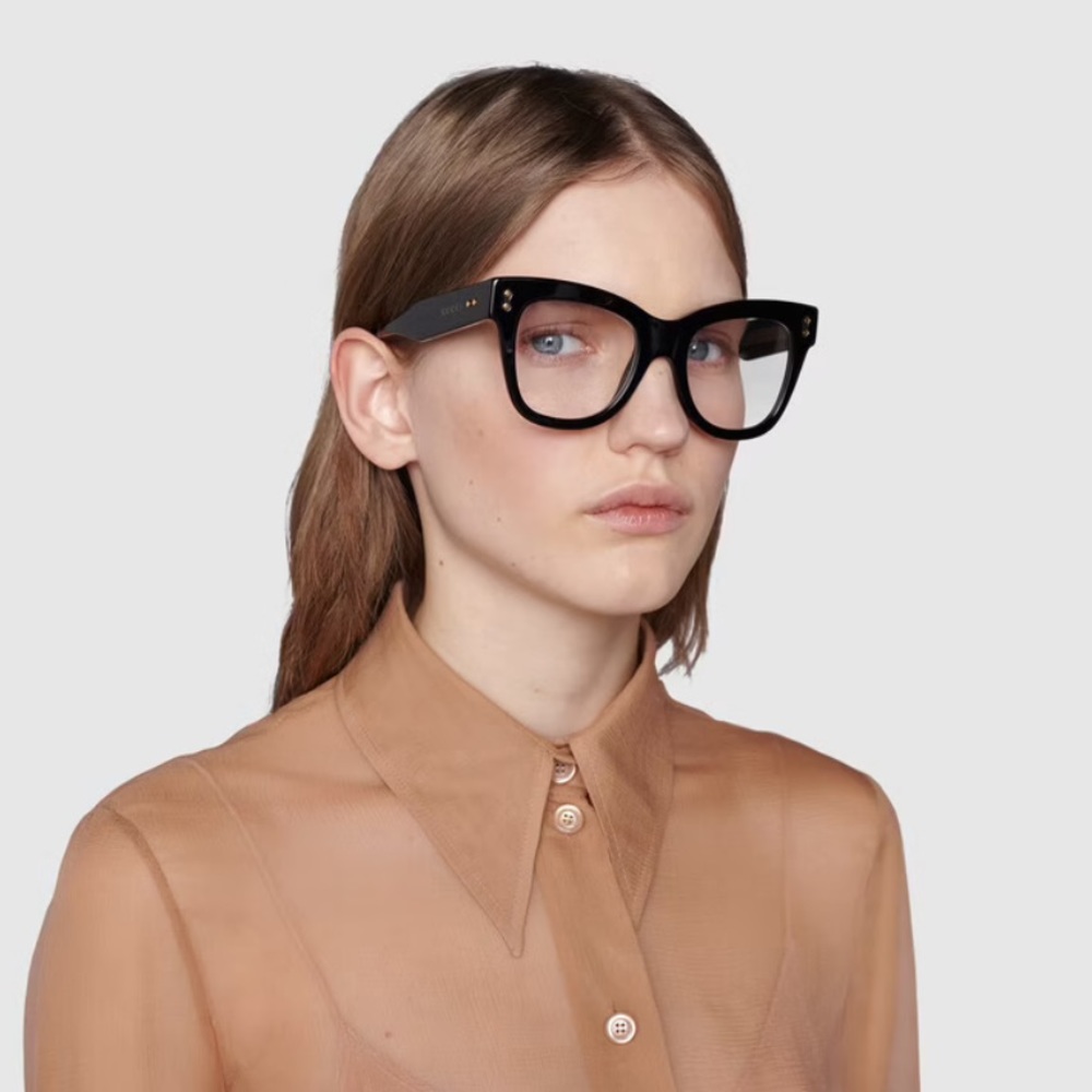 NWT GUCCI WOMENS GLASSES GG10820 BLACK WITH CASE AND LENS CLOTH
